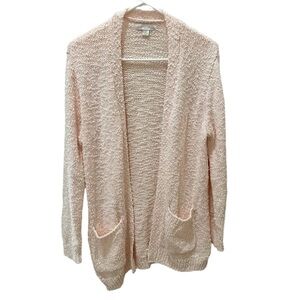 BAREFOOT DREAMS front pocket knit cardigan size Medium pink peach color